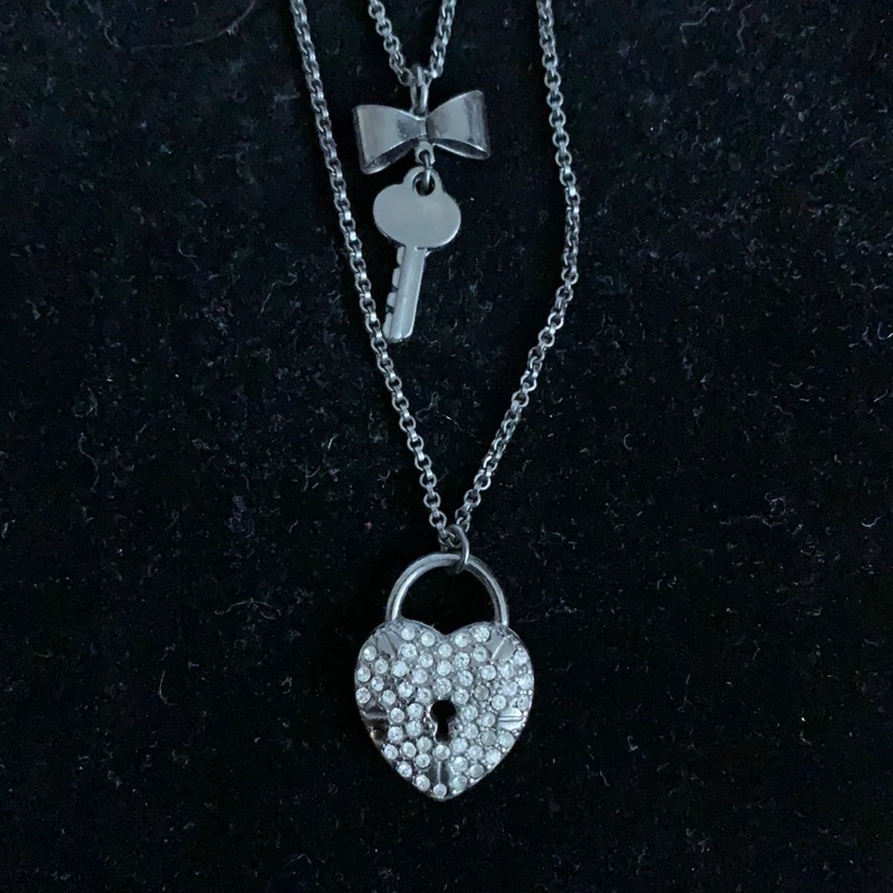 Betsey Johnson Heart Locket Necklace